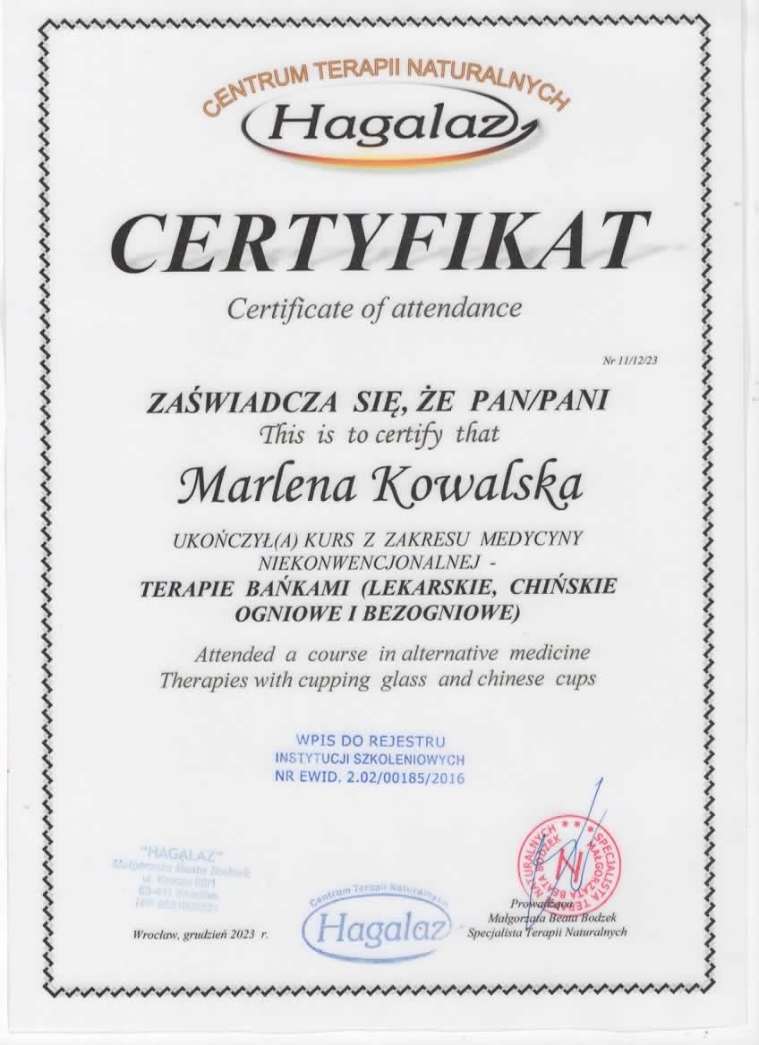 Hagalaz — Terapie bańkami