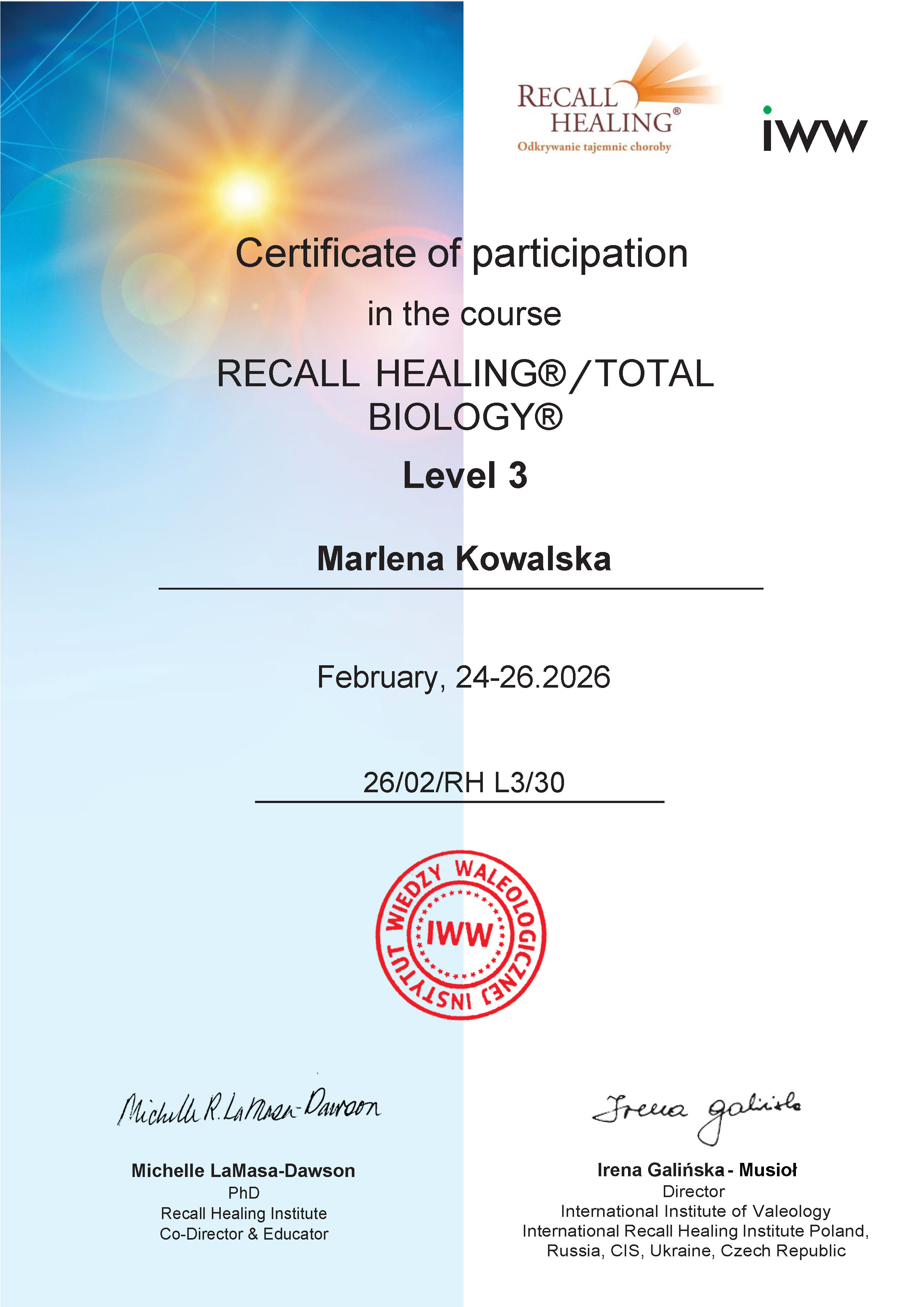 Recall Healing — Level 3