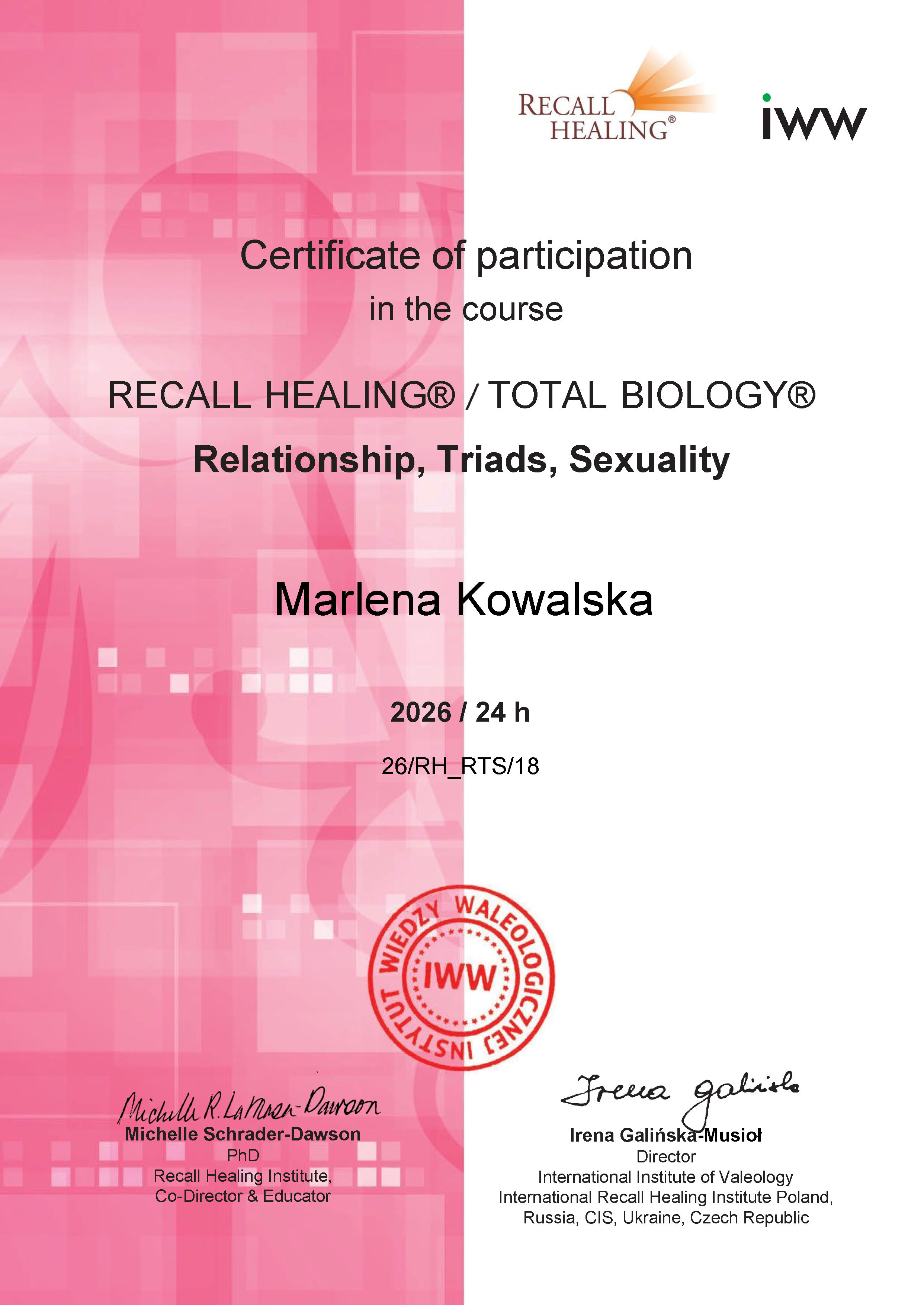 Recall Healing — Relacje Triady Seksualność